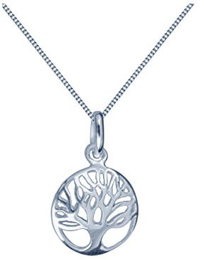 Vifaleno Silberkette aus 925 Silber, Kandare Kette, Baum des Lebens Anhänger