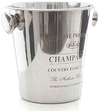 linoows Sektkühler im Retro Stil, Champagnerkühler, Flaschenkühler mit Aufschrift