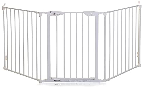 Dreambaby Newport 3-Panel Adapta Child Safety Gate - Fits Opening from 85.5-200cm wide. 74cm Tall - Swings Open from both Direction - White - Model F2022BB
