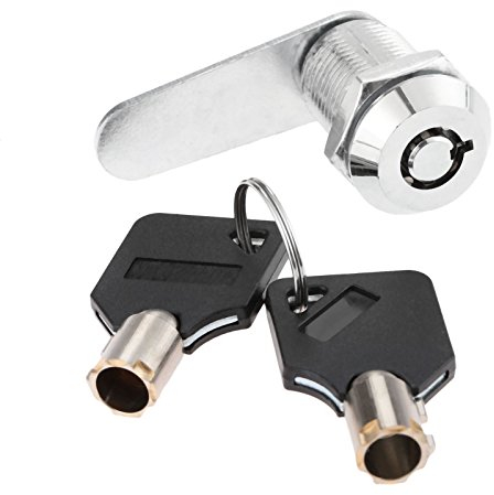 Hicello Cilindro tubolare serratura a camma Ø18 mm x 25 mm canna 90 gradi 2 chiavi per cassetta postale residenziale ascensore armadio sottotetto utilità infrastruttura tubolare chiave rotonda