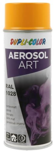 Dupli-Color Aerosol Art Lackspray Graffiti Dose - wetterfest, lichtecht und UV-beständig - Graffiti-Spray 400ml, melonengelb seidenmatt RAL 1028