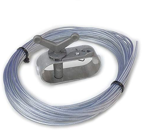 ECI Drahtspannseil für Poolplanen, Durchmesser 2 mm, Länge 21 m, Spannschloss, Seilspanner, Drahtseil für Poolplane