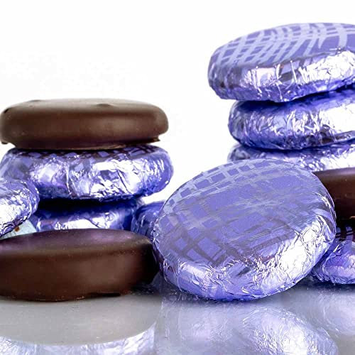Whitakers Dark Chocolate Creams - Lilac Foiled Fondant Cremes (Violet, 400g)