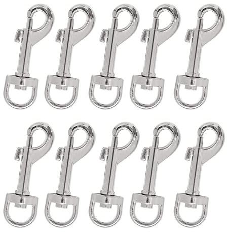 10 Stück 51 mmPraktisches Set mit Karabinerhaken mit Drehgelenk, Scherenkarabiner und Schlüsselkarabiner - HaustierhalsbandIdeal für Schlüssel und mehr”