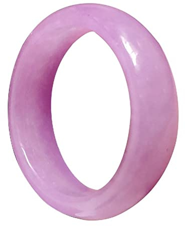 Echter Lavendel-Jade-Ring für Frauen, natürlicher Burma-Veilchen-Jadeit-Ring, chinesischer Schmuck, lila, Geschenk für Mutter (Größe: 11)