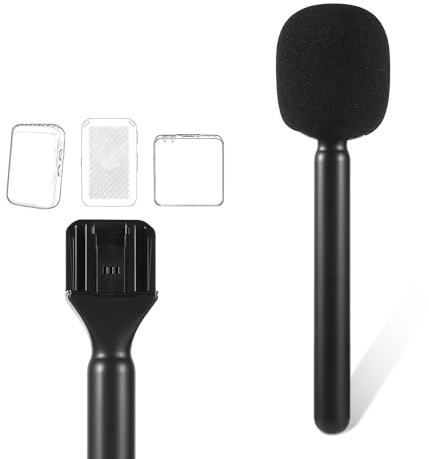 Mikrofonhalter, Mikrofonständer Mikrofonhalter Mikrofon Handadapter Mikrofongriffhalterung Mit Windschutz Für Dji Mic 1/2 Wireless Go Ii Zubehör Interview Rig Ersatz schwarz