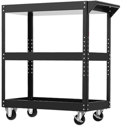 YCOVSFP 3-stufiger Werkzeugregal-Transferwagen, Rollwagen Mit Rädern, Werkzeug-Organizer-Servicewagen for Lager, Fabrik, Garage
