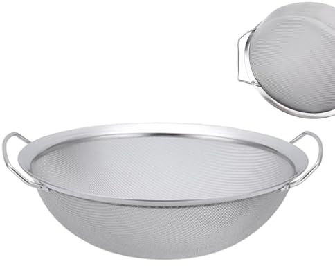 Fine Mesh Filter | 60 Mesh Emulsion Honey Funnel Filter,Paint Bucket Filter Tool, Emulsion Honey Strainer and Funnel Filter with Handle for Paint, Glaze