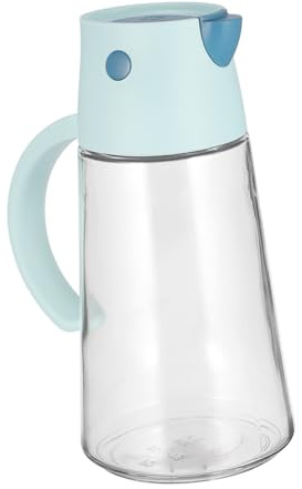 Garneck Bidón De Aceite Con Cierre Automático Botella De Vidrio Para Cocina y Barbacoa Dispensador De Aceite De Oliva y Vinagre Contenedor De Condimentos