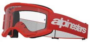 Alpinestars Vision 3 Wordmark Occhiali da motocross, rosso, unica taglia