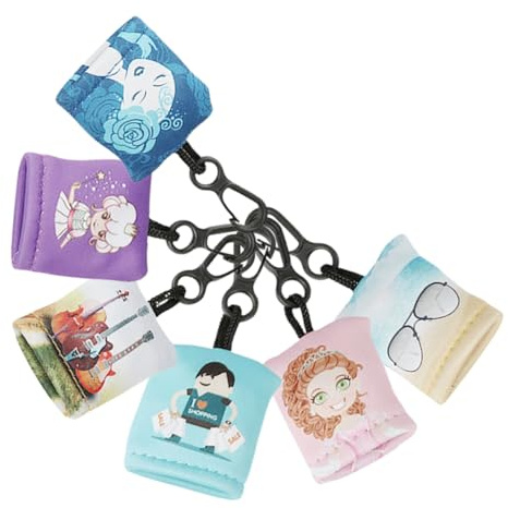 TOBBOMEY 6pcs Lingettes de Nettoyage en Microfibre pour Téléphone Portable et Lentille de Caméra, Réutilisables et Compactes, Faciles à Ranger Paquet à Main ou Paquet à Dos