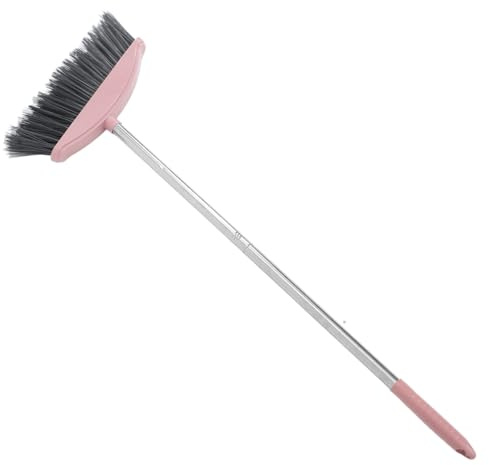 Balai de Sol à Long Manche Rose, Acier Inoxydable Pet, Angle 45°