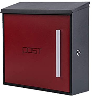Buzón de correos, buzón de correos para exteriores, moderno y sencillo, resistente a la oxidación y a la intemperie, montaje en pared vertical, buzones exteriores con cerradura, buzón de correos