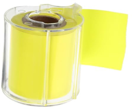Sewroro Pegatinas Autoadhesivas Reutilizables de Papel y Abs para Oficina y Escuela, Cinta Portátil Versátil Color Amarillo para Notas y Recordatorios