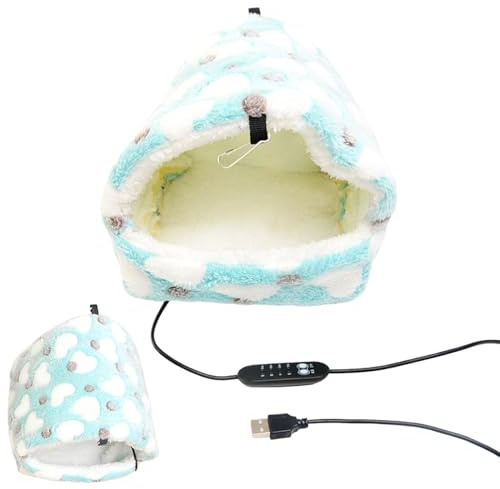 Generisch Calefactor para Jaula de pájaros, Hamaca de Peluche, Calentador para Cama de pájaros, para Conejos inseparables, Conejos, cobayas, Chinchilla, Periquito, cacatúas