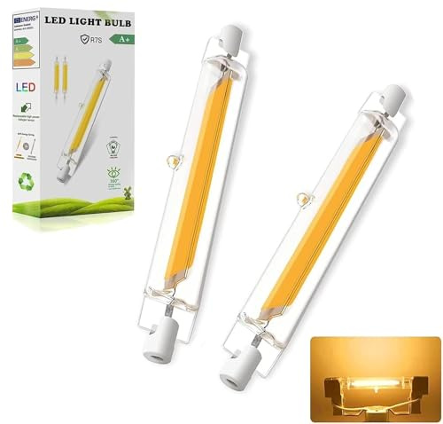 LVLIZHHO R7S LED 78mm Dimmbar, 10W R7S LED Lampen 78mm Ersatz für 100W Halogen Leuchtmittel, Led Stab Warmweiß 3000K 1000LM, Kein Flackern, 360°Abstrahlwinkel, 2PCS