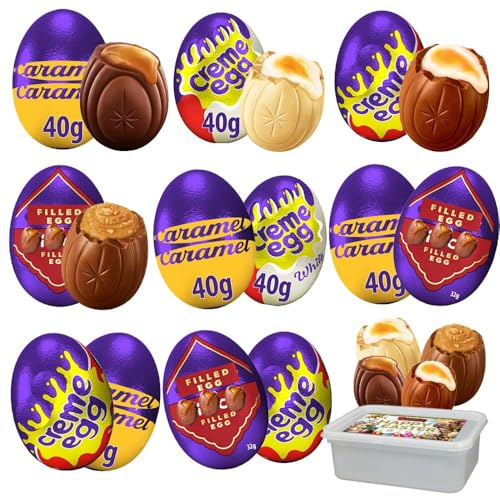 Easter Egg Mixed – Caramel, White, Creme & Bscf Collection – 24 Mixed Eggs with Gift Tub | Perfect for Easter – 2026 New Stock – cdb