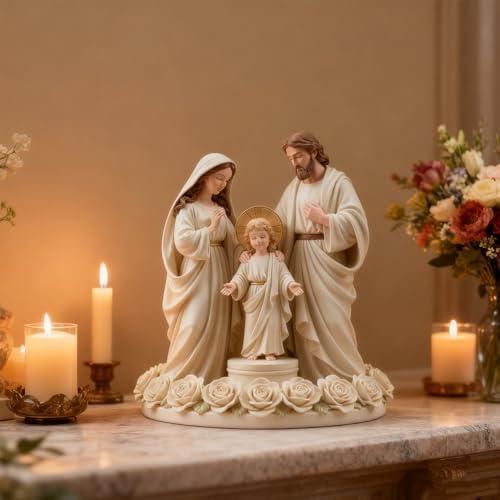Stampi in silicone per candele a tema sacra famiglia, stampi in silicone per resina epossidica e decorazioni per matrimoni per la casa, stampi in silicone per sapone, cera, aromaterapia, candele
