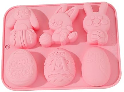 Moldes de silicona de Pascua para chocolate, molde de conejo y huevo, moldes de huevo de Pascua, para restaurante, preparación de vacaciones, reuniones familiares, celebraciones, hogar, cocina