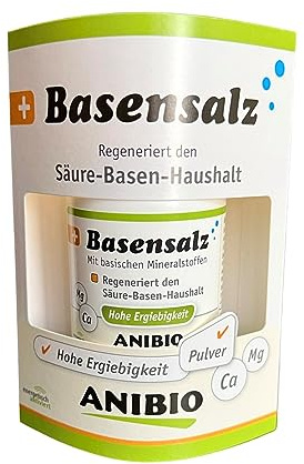 Anibio Basensalz 40g | regeneriert den Säure Basen Haushalt | basisch | Geschmacksneutral | basischen Mineralstoffen | bei Übersäuerung | für Hunde und Katzen