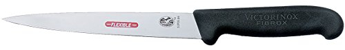 Victorinox Fibrox Couteau de Cuisine, Couteau à Fileter, Lame de 20 Cm, Acier Inoxydable, Noir, Standard