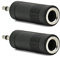 Incutex 2x adattatori audio jack connettore maschio 3,5mm a connettore femmina convertitore audio jack nero