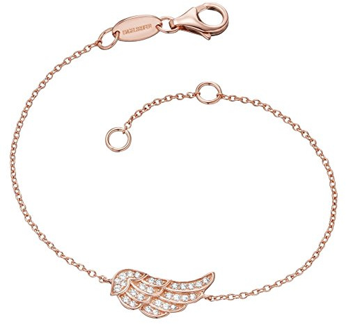 Engelsrufer Damen Flügel Armband 925er-Sterlingsilber Weiße Zirkonia
