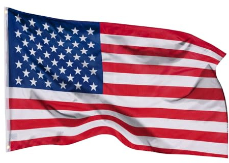 Aricona USA Flagge 90x150cm - wetterbeständige Fahne mit Messingösen, 100% Polyester, robuste Doppelnaht & in lebendigen Farben - ideal für Flaggen-Liebhaber