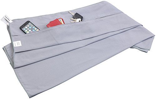 PEARL Mikrofaser Badetuch XXL: Mikrofaser-Strandtuch mit Lehnen-Überzug und Tasche, 80 x 200 cm (Strandtuch XXL, Handtuch, Pool)