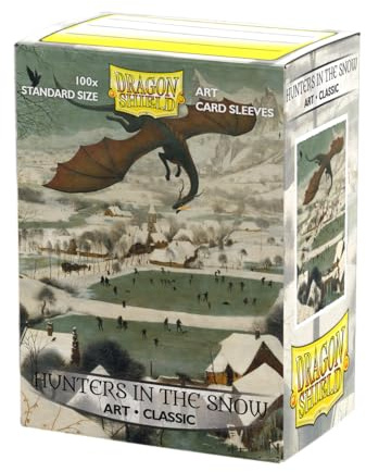 Dragon Shield Art Sleeves | Limited Edition - Hunters in The Snow | 100 CT - Smooth & Tough Premium TCG Sleeves | Compatible with Pokemon, One Piece & Magic the Gathering