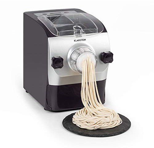Klarstein Pastamania Electric Pasta Machine – 260W Automatic Pasta Maker, 7 Attachments, 500g Capacity, Quiet 60dB, LED Display, 3-Min Kneading, Includes Dough Cutter & Ravioli Mold, Easy to Clean