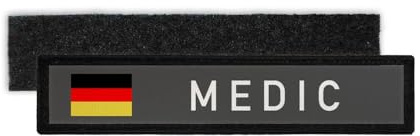 Copytec Patch Namensschild Medic BW Polizei BPOL Sanitäter Mediziner Arzt Uniform #30032