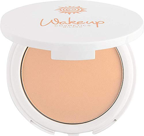 Wakeup Cosmetics - Gesichtspuder, Mattierender Kompaktpuder mit feinem und nicht spürbarem Gefühl, Farbe W2 Pastel Rose