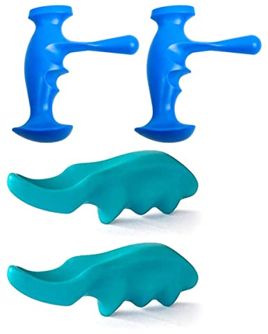 Herramienta de Masaje de Tejido Profundo,Forreen 4 Piezas Masajeador de Pulgar Plástico Acogedor Eficaz Durable Masajeador de Mano para Masaje Espalda Cuello Hombros Manos Pies