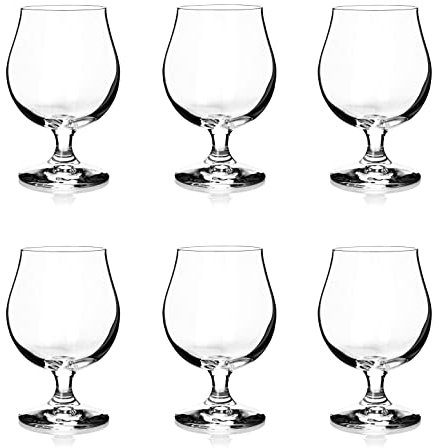 North Mountain Supply Juego de 6 vasos de cerveza belga para cerveza fuerte/oscura e IPA belga, 16 onzas