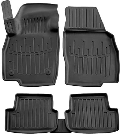 J&J AUTOMOTIVE | 3D TPE Gummifußmatten Gummimatten Passend Für ab 2019, Schwarz, Anti-Rutsch, Abwaschbar, Allwetter, Hohes Rand, 5-TLG