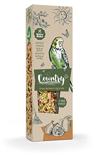 Witte Molen, Country Sticks Aprikosensittich & Feige 60 g, 3-lagiger Nagenstick, reich gefüllt, gebacken, EIN leckerer Leckerbissen für alle Vögel