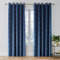 Catherine Lansfield Art Deco Pearl 66x72 Inch Lined Eyelet Curtains Two Panels Navy Blue