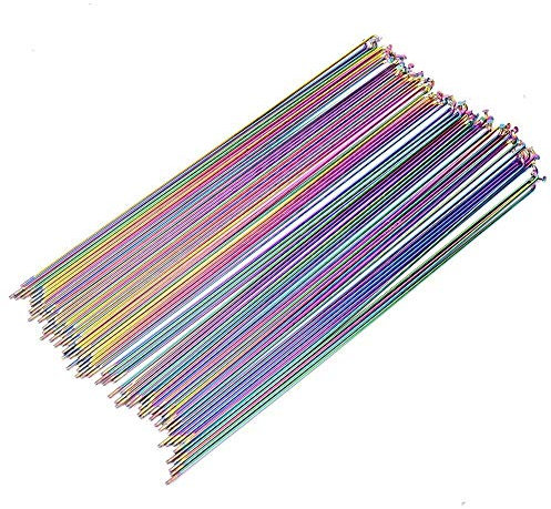 Fahrrad Speichen und Nippel Edelstahlspeichen Vakuumbeschichtete Regenbogenspeichen 26 27.5 29 Zoll Speichenspeichen Mütze Berg Berg / Rennrad Speichen 6g Mit Speichen Nippel ( Color : 263MM X 10pcs )