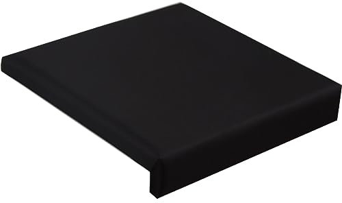 RUYICZB Terrasse Stuhlkissen 40X38x3 cm, Wasserdicht Sitzkissen rutschfest, Stuhlauflage Stuhlpolster Sonnenschutz Langlebig Sitzkissen, Ideal Für Garten Zuhause Büro Küche,Schwarz