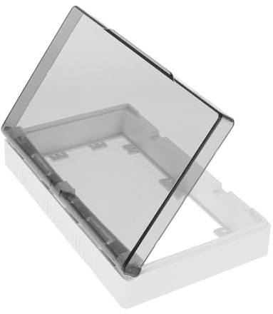 DOITOOL 2stücke Wasserdichte Steckdosenabdeckung Fach Selbstklebender Spritzschutz Für Wandsteckdosen Robust Und Wetterfest Für Badezimmer Und Außenbereiche Schwarzes Design