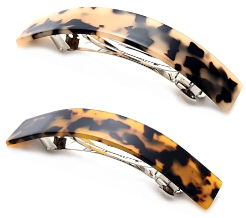 2 Stücke Haarspangen Damen Groß Retro Automatische Haarspange Französische Vintage Haarspangen Dickes Haar Hair Clips Hair Barrettes für Damen Frauen