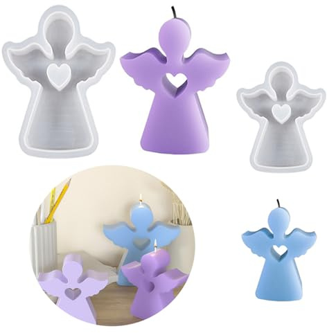 Gotyou 2 Pezzi Stampo in Silicone a Forma di Angelo per Candele, Fai da te e Artigianato