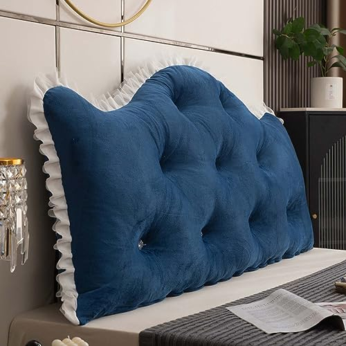 GOFOHIMI Großes Kopfteil Im Prinzessinnen-Stil, Lesekissen für Bett und Sofa, Keilkissen, Rückenpolster für die Wand, Sitzkissen, Wandkissen, groß mit waschbarem Bezug - Ideal zum Anlehnen im Bett