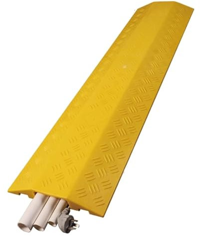 Rallentatori Stradali, ponti per cavi Rampa di protezione per cavi Copertura Protettiva Resistente per Rampe di Cavo, Rampa Passacavo Modulare a Pavimento per Cavi Impermeabile (Size : 100x25x4 cm)