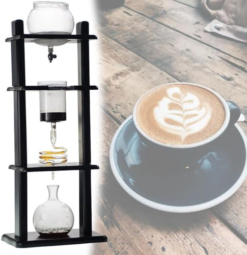 Quixnova Cafetera de Goteo frío con Torre de preparación de café Helado de 1000 ml, tecnología de Goteo Lento, preparación Manual de café para el hogar, la Oficina y los Amantes del café
