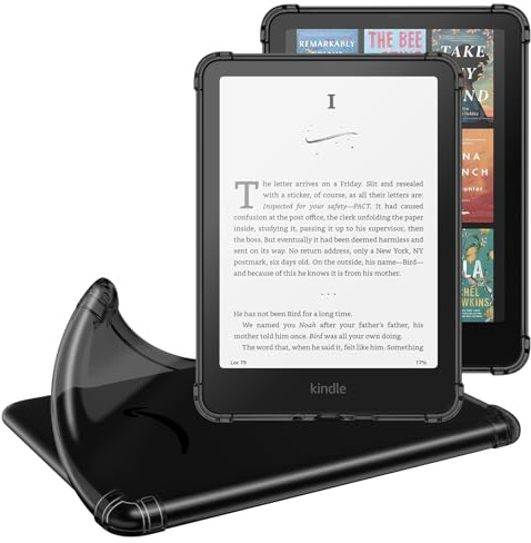 MoKo Hülle für Kindle Paperwhite 7 (12. Gen, 2024), Schwarz | für die Signature Edition 2024, Ultradünne, Klare, Flexible, Transparente TPU-Schutzhülle