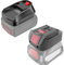 TPDL Lot de 2 adaptateurs de batterie pour outil électrique Bosch 18 V GBA PBA BSB18C pour batterie Bosch Pro GBA fonctionne sur les outils Bosch PBA BSC18B pour batterie Bosch PBA vers outil Bosch 18