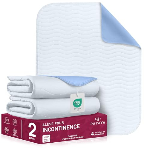 Pataya Inkontinenzunterlage waschbar - Matratzenschutz 75x90 2er | Wasserdicht - Matratzenauflage - Bettunterlage - Nässeschutz - Bett Inkontinenzauflage - Oeko TEX Zertifiziert