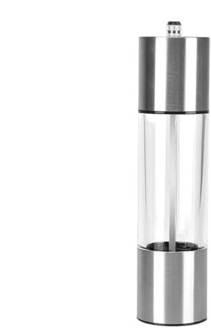 8 Inch Adjustable Coarseness Stainless Steel Pepper Mill - Manual Pepper Grinder | Manual Refillable Salt Pepper Grinder | Manual Pepper Chili Mills Salt and Pepper Grinder for Pepper Chili Mills